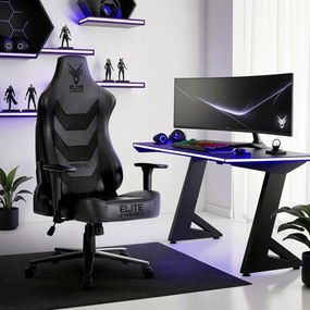 Fotel gamingowy Apex - ergonomiczny fotel dla graczy ekoskóra, czarny
