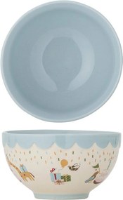 Jasnoniebiesko-kremowa kamionkowa miska dla dzieci ø 13,5 cm Celebrate – Bloomingville Mini