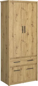 Szafa stojąca na ubrania z drążkiem dąb artisan B5-B89