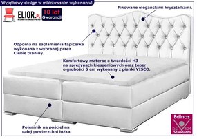 Kontynentalne łóżko z wysokim zagłówkiem Letis 140x200 - 44 kolory