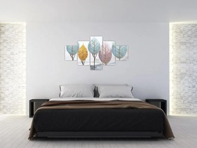 Obraz - Designowe drzewa (125x70 cm)