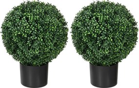 HOMCOM Sztuczny Bukszpan Kolisty, 52x40 cm, Zielony