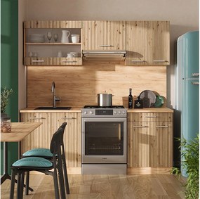 Aneks kuchenny dąb artisan/dąb goldkraft 200x60x81.6 r-line