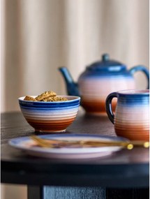 Niebieskie/pomarańczowe ceramiczne miski zestaw 4 szt. na zupę 350 ml Tatum – Bloomingville