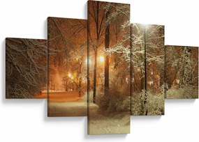 Obraz - Zaśnieżony park (125x70 cm)