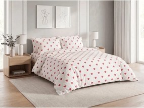 PrzytulneMieszkanie.pl PrzytulneMieszkanie.pl Bawełniana pościel HEART CHARM biała, 100% bawełna Rozmiar pościeli: 70 x 90 cm | 140 x 200 cm