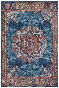 Dywan klasyczny Luxor Rozeta niebieski 57 cm x 90 cm