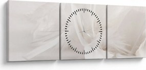 Obraz - Pióro (z zegarem) (90x30 cm)