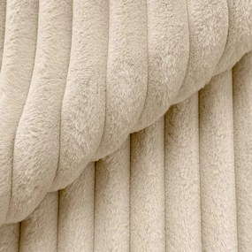 Kremowy sztruksowy narożnik (lewostronny/w kształcie litery U) Justin – Ropez