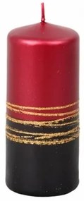 Świeczka świąteczna Lumina Gold walec, czerwony