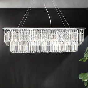 Ondaluce - Kryształowy żyrandol na lince DAIQUIRI 8xE14/10W/230V błyszczący chrom