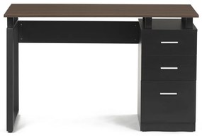 Biurko 3218 OAK, czarne i dębowe