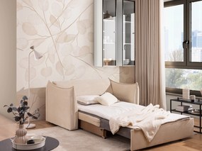 Sofa rozkładana Liliamo dwuosobowa - beżowy szenil Egon 26