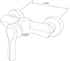 Mexen Sabre DB74 zestaw prysznicowy, czarny - 72104DB74-70