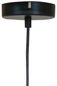 Czarna lampa wisząca WOOOD Adelaide, ø 35 cm
