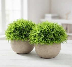 Sztuczna Trawka W Okrągłej Doniczce13 Cm Zielona Dekoracja Do Domu Biura