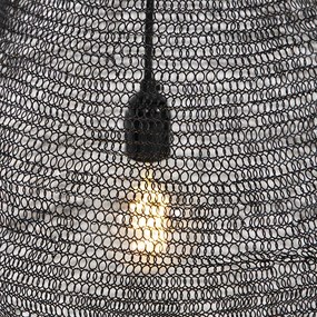 Orientalna lampa wisząca czarna 45 cm - Nidum L
