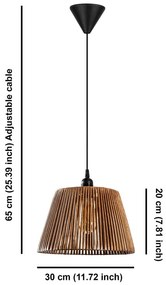 Czarno-beżowa lampa wisząca ø 30 cm Cone – Opviq lights