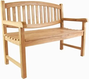 Ławka 2-osobowa DIVERO, drewno tekowe, 120 cm