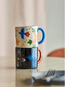 Czarne/beżowe kubki zestaw 2 szt. ceramiczne 300 ml Maricala – Bloomingville