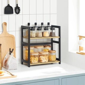 Dwupoziomowa półka kuchenna na przyprawy dąb artisan C5-G59