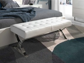 Biała ławka z ekoskóry 5001 ANGEL CERDA