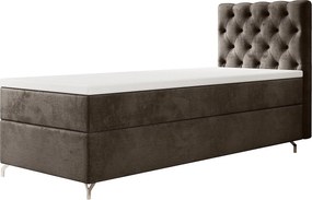 BOXBETT CHESTER 90x200 Monolith 15 z materacem H3 i topperem łóżko z pojemnikiem, pojedyncze, hotelowe, do sypialni, ze schowkiem