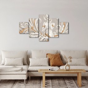 Obraz bogini na ozdobnym tle (125x70 cm)