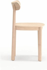 Krzesło w dekorze jesionu w naturalnym kolorze Nara – Teulat