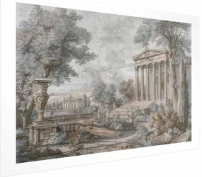 Plakat Świątynia na wzgórzu 60x40 cm bez ramy z marginesem ARTGEIST B