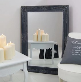 Lustro, drewniana, grafitowa rama 107x76cm