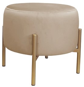 Pufa OLA LOFT ławka podnóżek metal złota MG06