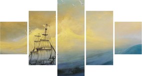 Obraz - Obraz statku ma morzu (125x70 cm)