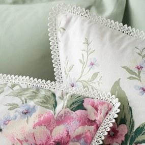 Kremowa pościel dwuosobowa 230x220 cm Bridgerton Penelope Floral – Catherine Lansfield