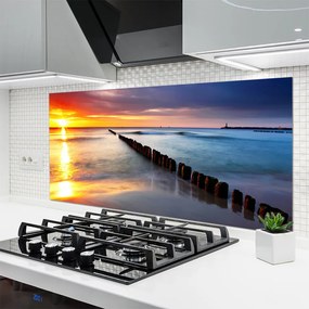 Panel Szklany Blask Słońca na Morskiej Tafli
