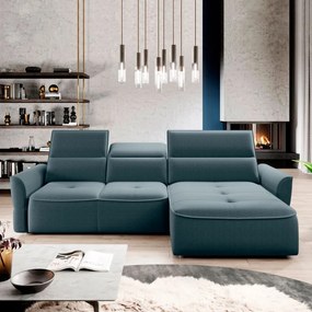 Narożnik MURILLO S Mini z elektryczną regulacją siedziska Prawostronny w tkaninie VOGUE 12 WERSAL