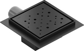 Mexen Flat-Q M12 wpust podłogowy kwadratowy 15 x 15 cm, czarny - 1710415