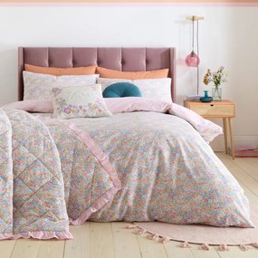 Różowa pościel dwuosobowa 230x220 cm Darcy Floral – Catherine Lansfield