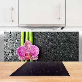 Panel Szklany Orientalny Bambus i Kwiaty