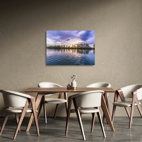 Obraz na szkle - jezioro (70x50 cm)