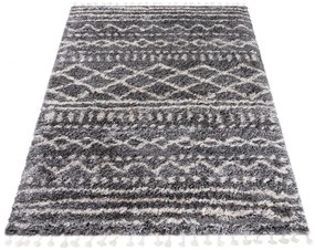 Ciemnoszary dywan pokojowy shaggy W4-E52