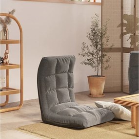 Składany fotel podłogowy Jasnoszary Wygodny i regulowany