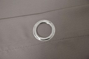 Szaro-brązowa zasłona OXFORD 140x250 cm Zawieszanie: Taśma z wiązaniami