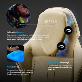 Fotel gamingowy Diablo X.One Prime, Broken Gold, Normal Size