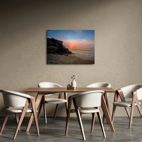 Obraz zachodu słońca na plaży (70x50 cm)