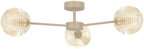 Sufitowa lampa ze szklanymi kloszami beżowa A4-A95