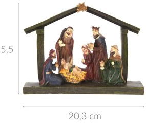 Szopka bożonarodzeniowa z Gwiazdą Betlejemską, 21 x 15,5 cm