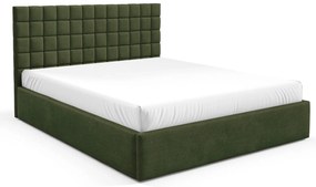 Nowoczesne zielone łóżko tapicerowane 3 rozmiary E9-S49