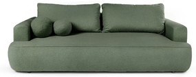 Zielona rozkładana sofa z materiału bouclé 247 cm Quinoa – Bonami Selection