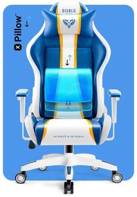 Fotel Gamingowy Diablo X-One 2.0 Small: Aqua Blue